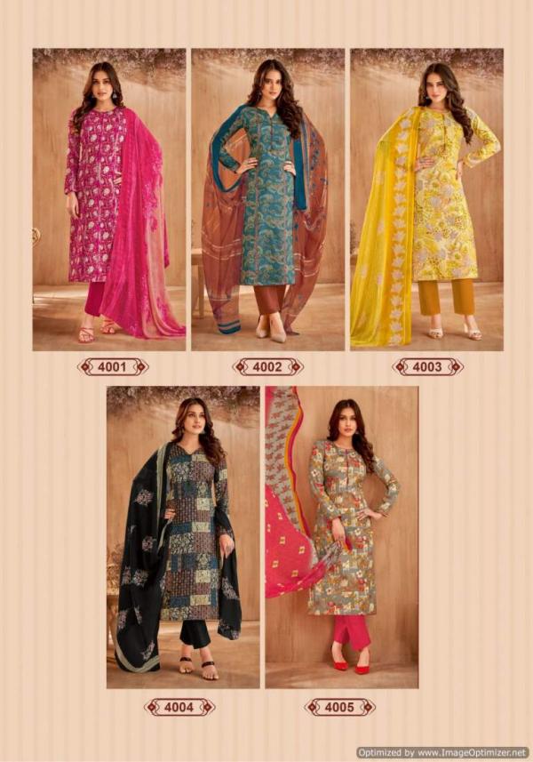 Suryajyoti Naishaa Vol 40 Jaam Satin Cotton Printed Dress Material